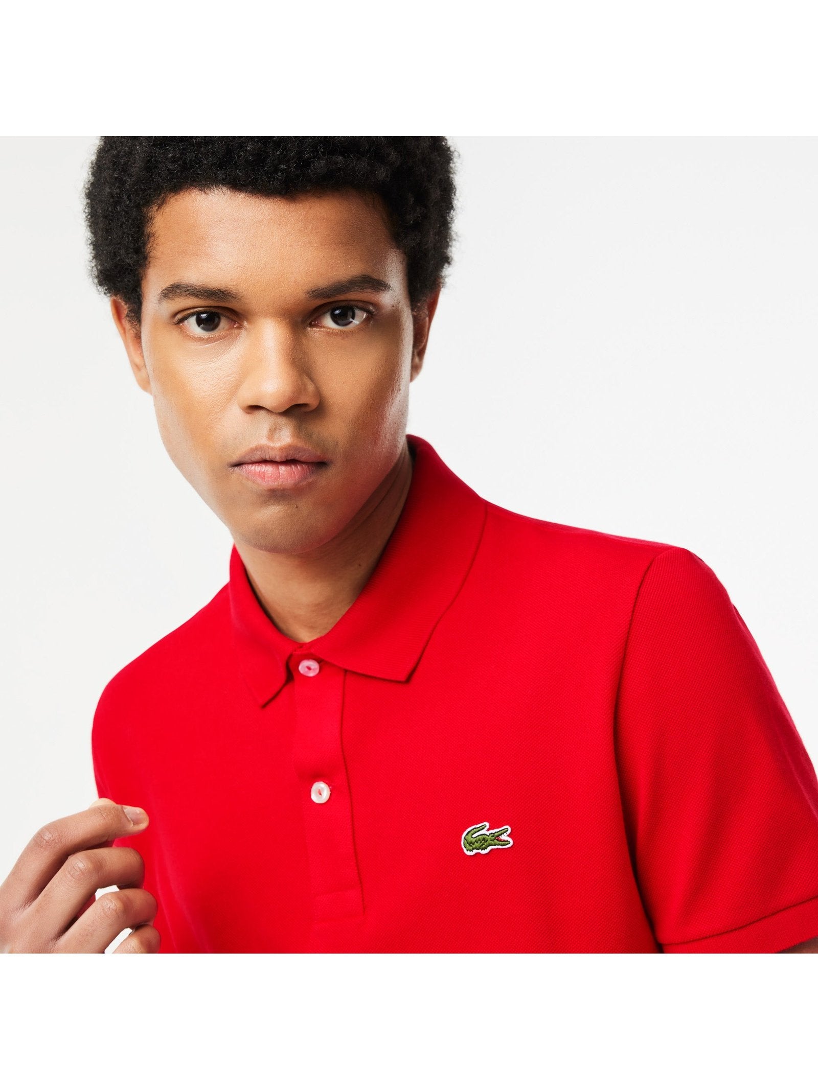 Slim fit polo Red