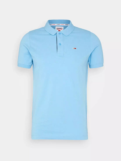 TJM Slim Placket polo - Skysail