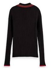 Knitted longsleeve polo