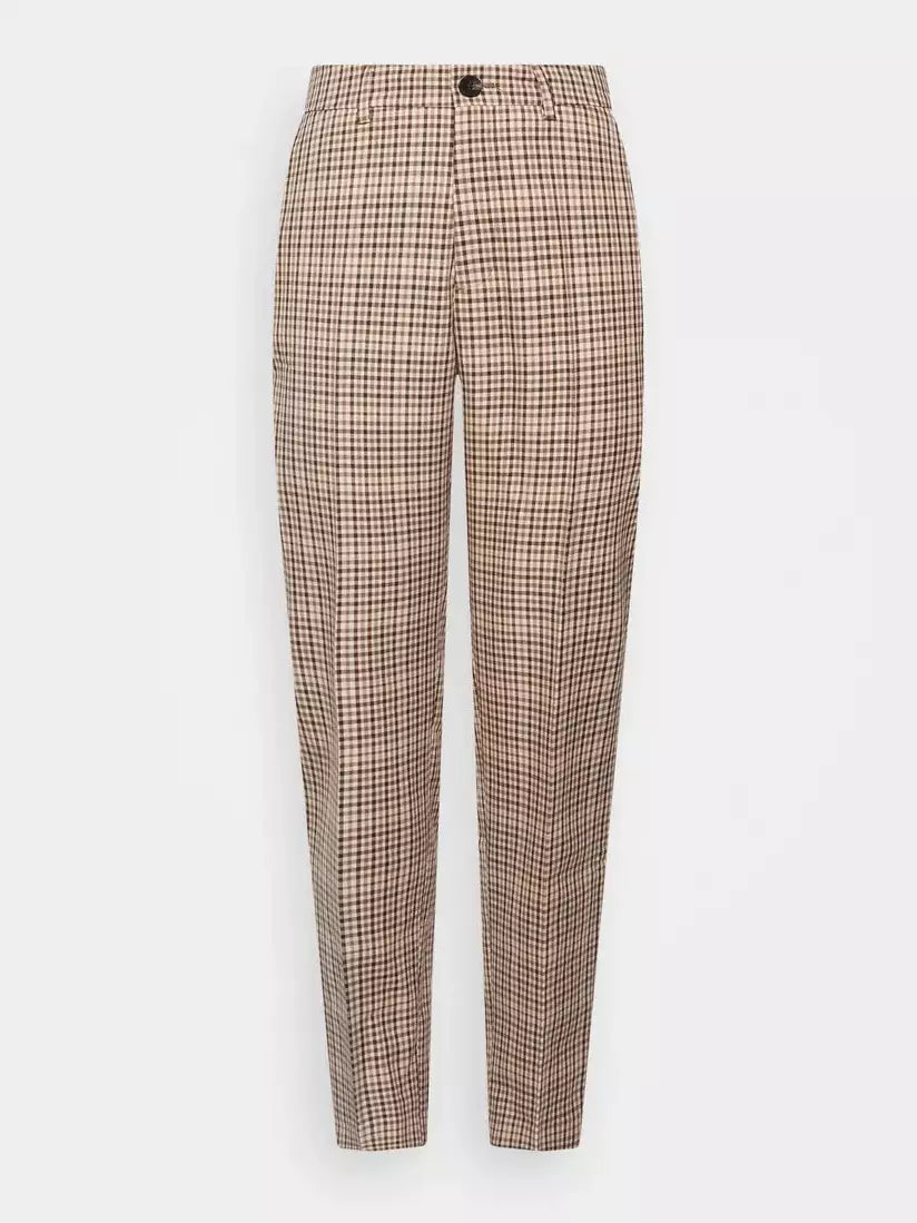 Lowry - Mid rise slim trousers in yarn dye check