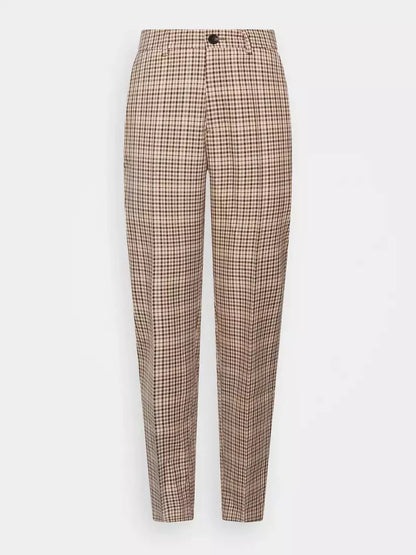 Lowry - Mid rise slim trousers in yarn dye check