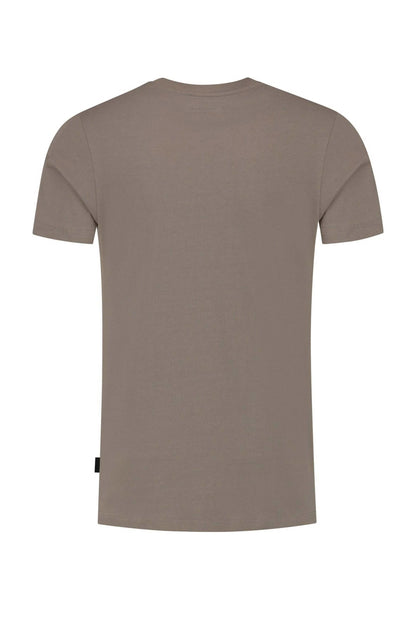 T-SHIRT WITH FRONTPRINT in taupe