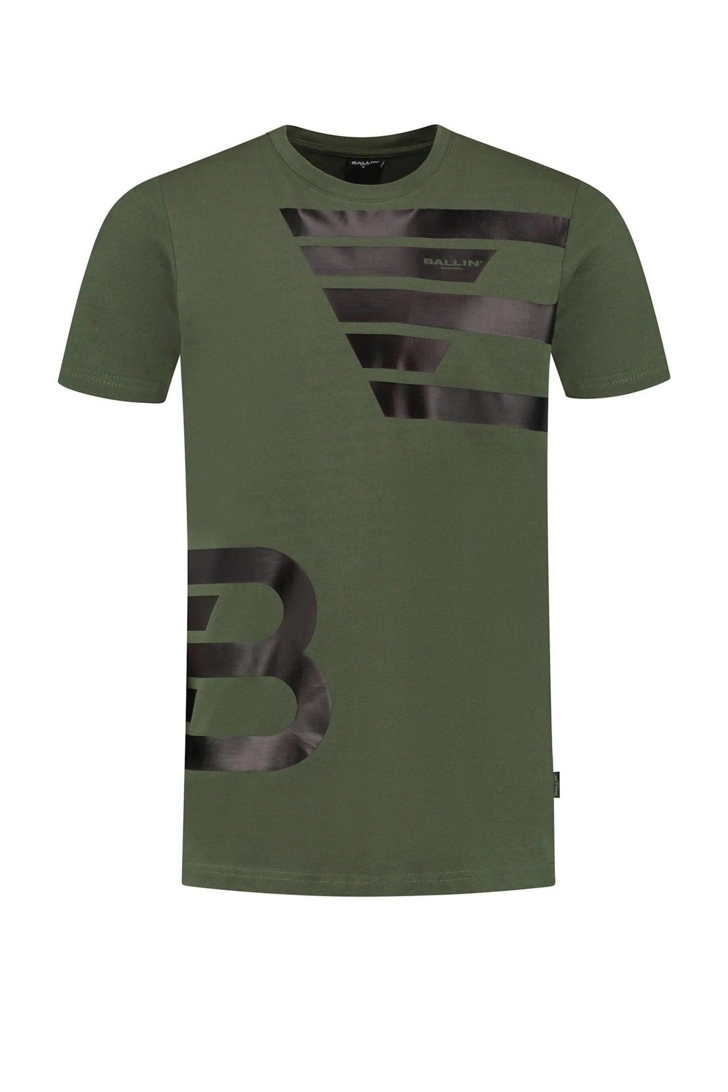 T-SHIRT WITH FRONTPRINT in forest green