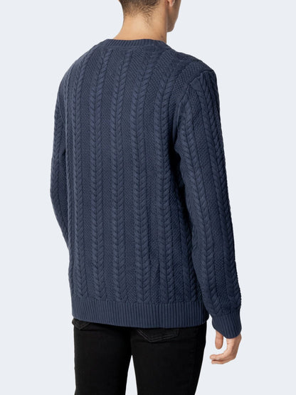 TJM regular cable sweater - Blue