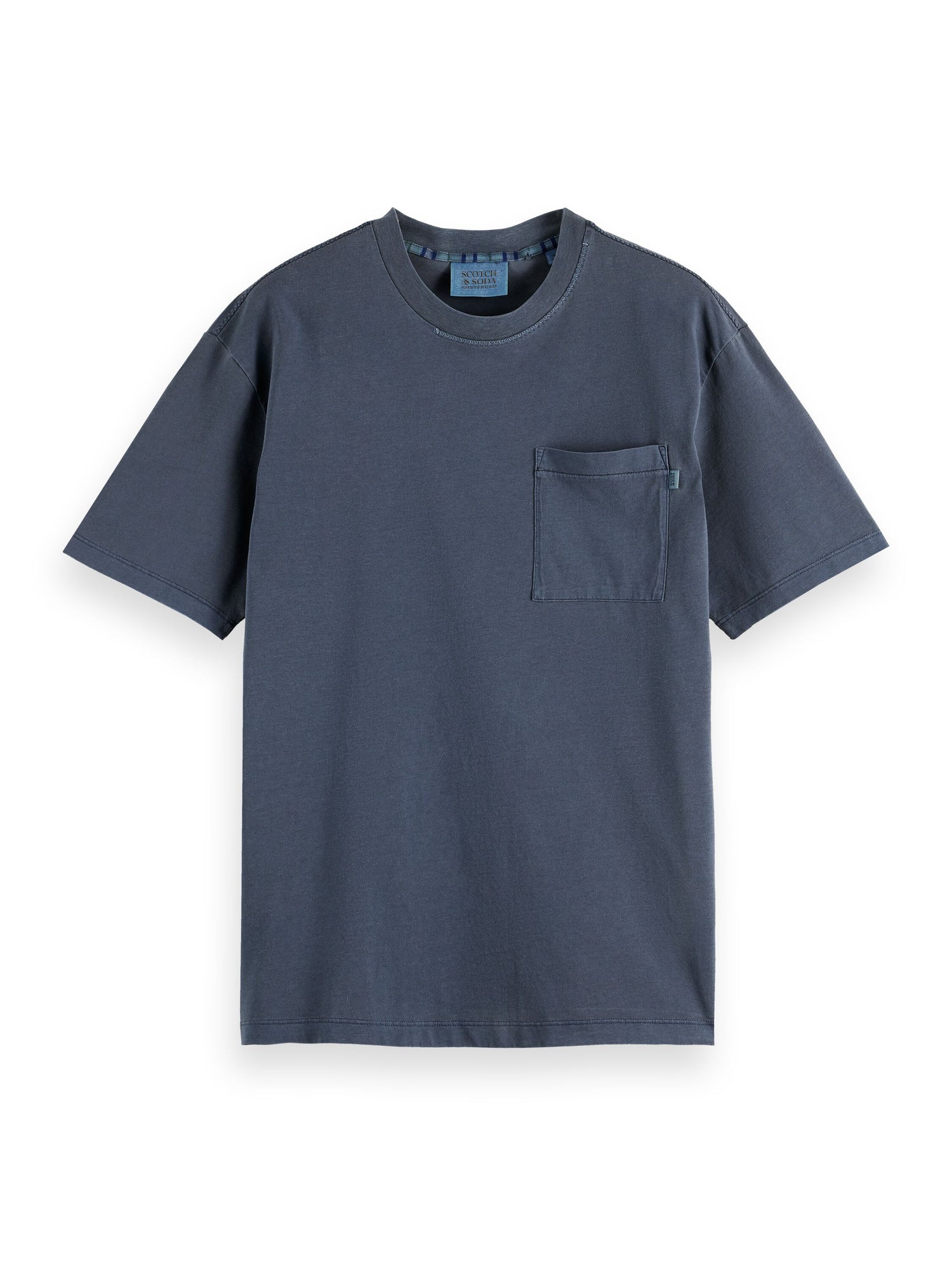 Artwork chest pocket tee navy