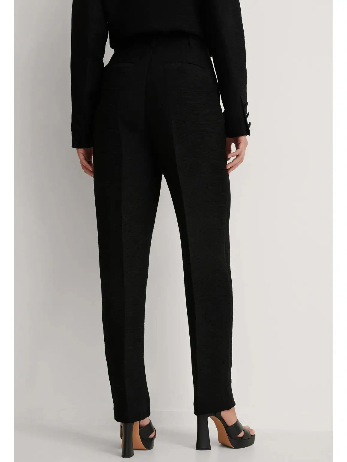 structured suitpants - black