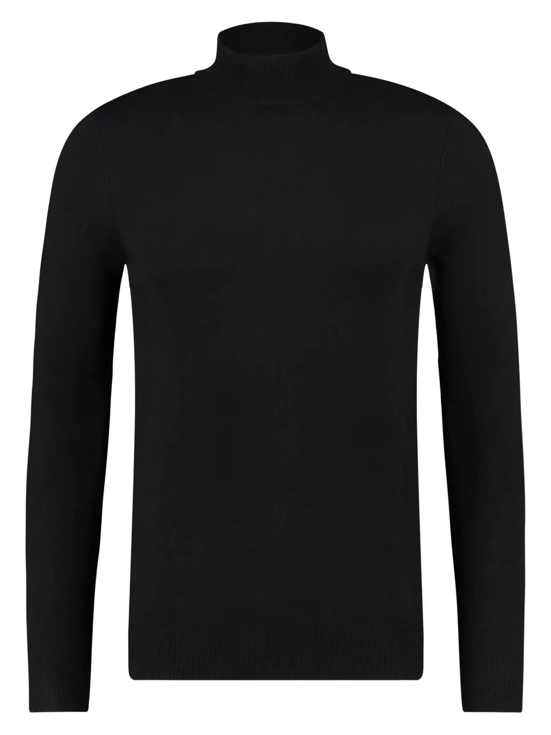 Essential Knit Mockneck LS  000002 - Black