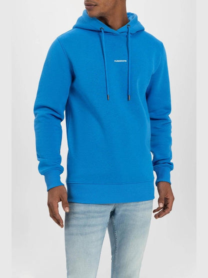 Pure logo hoodie mid blue