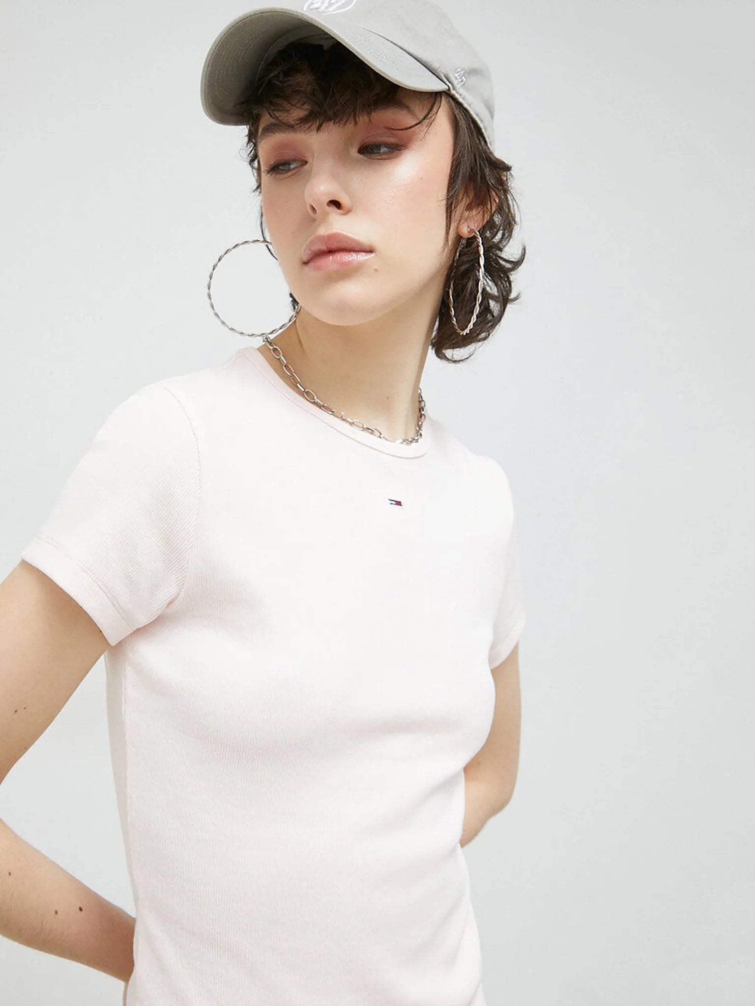 TJW BBY Essential rib short sleeve - Faint Pink