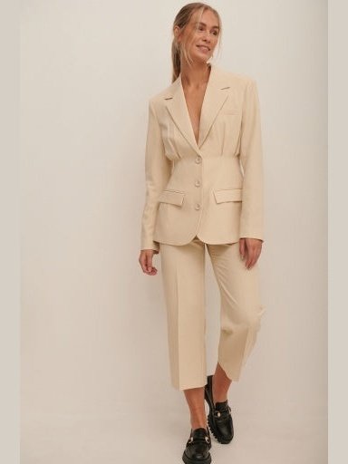 cropped suit pants Sand Beige