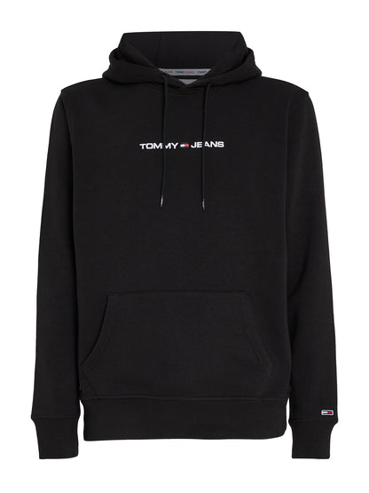 TJM Regular linear hoodie - Black