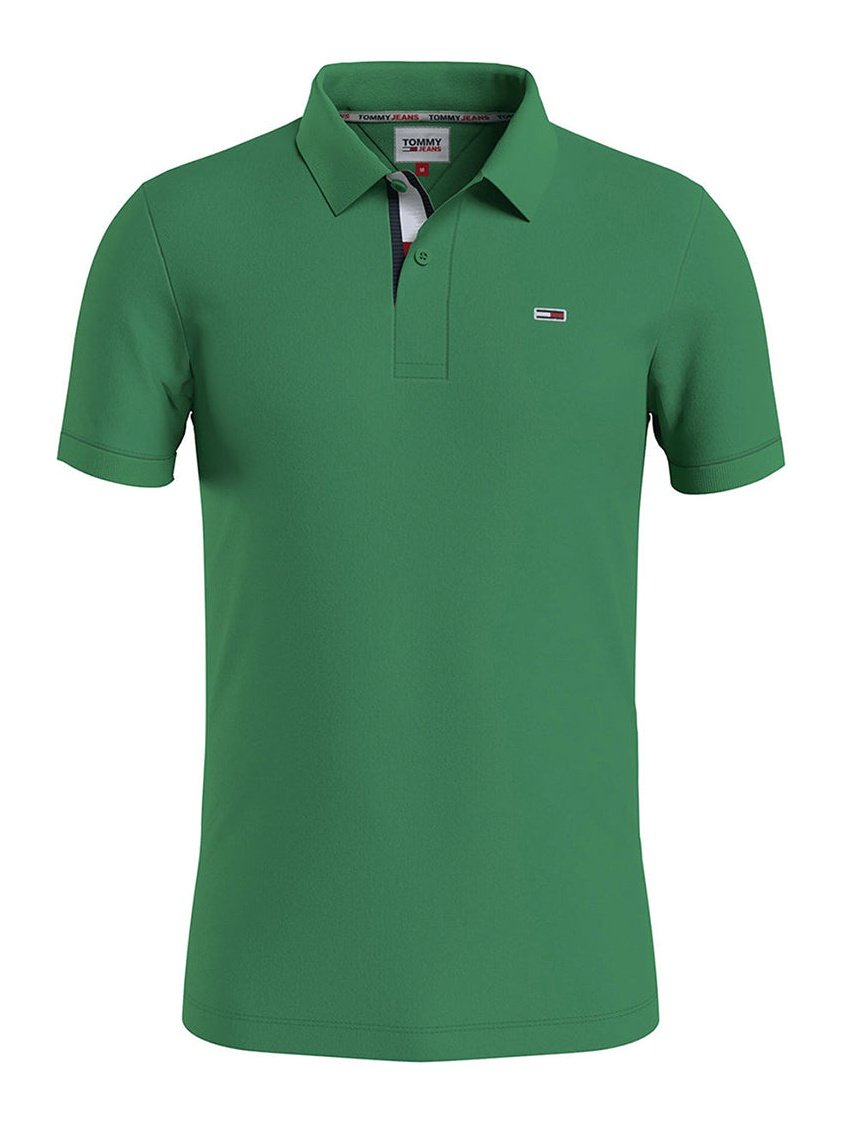 TJM Slim placket polo - Green