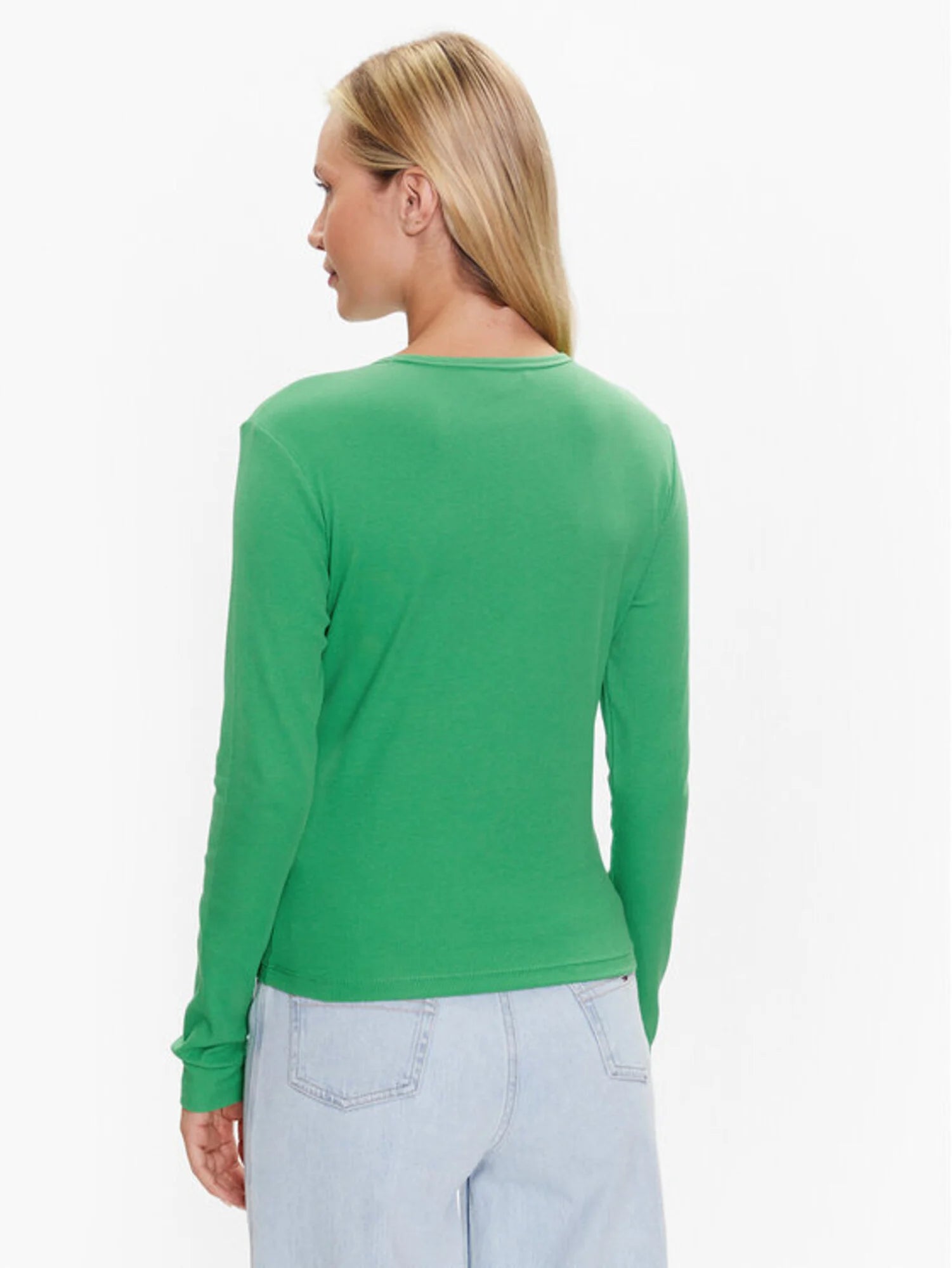 TJW bby essetial rib long sleeve - Coastal green