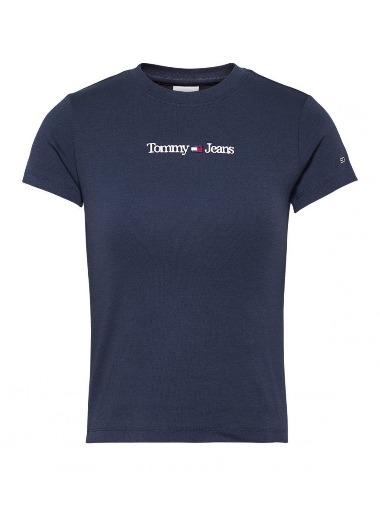 TJW Regulair serif linear t-shirt - Twilight Navy