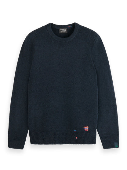 Regular fit softy-knit melange pull Night