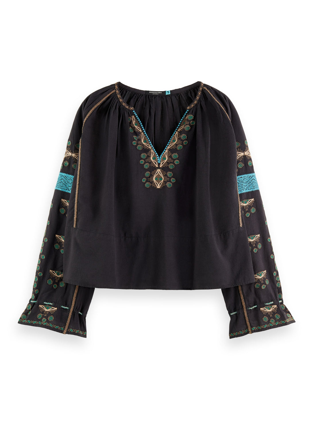 Embroidered top  Charcoal