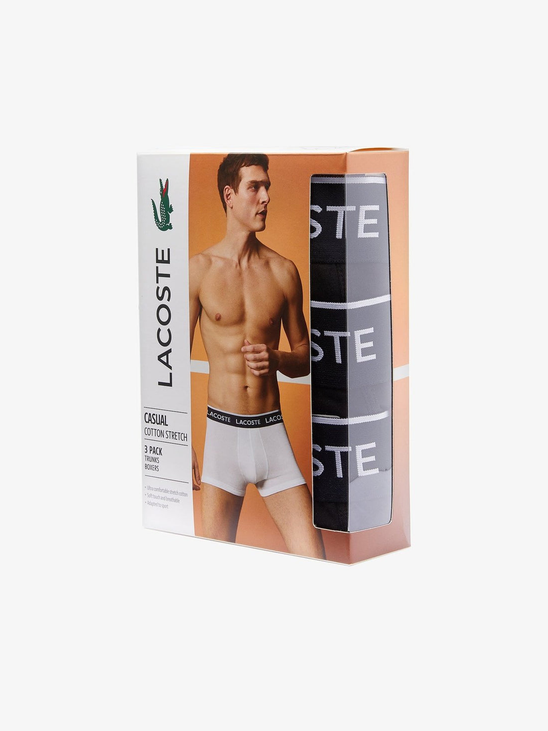 Boxers heren casual zwart 3-pack