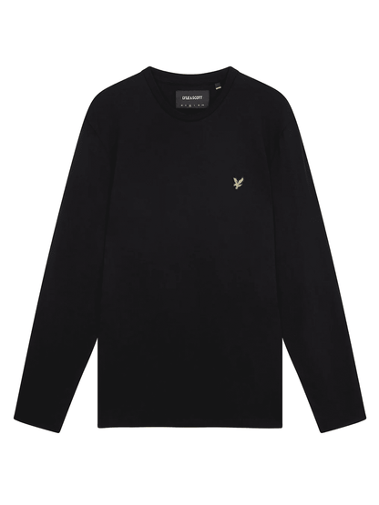 Plain longsleeve t-shirt - Jet Black (z865)